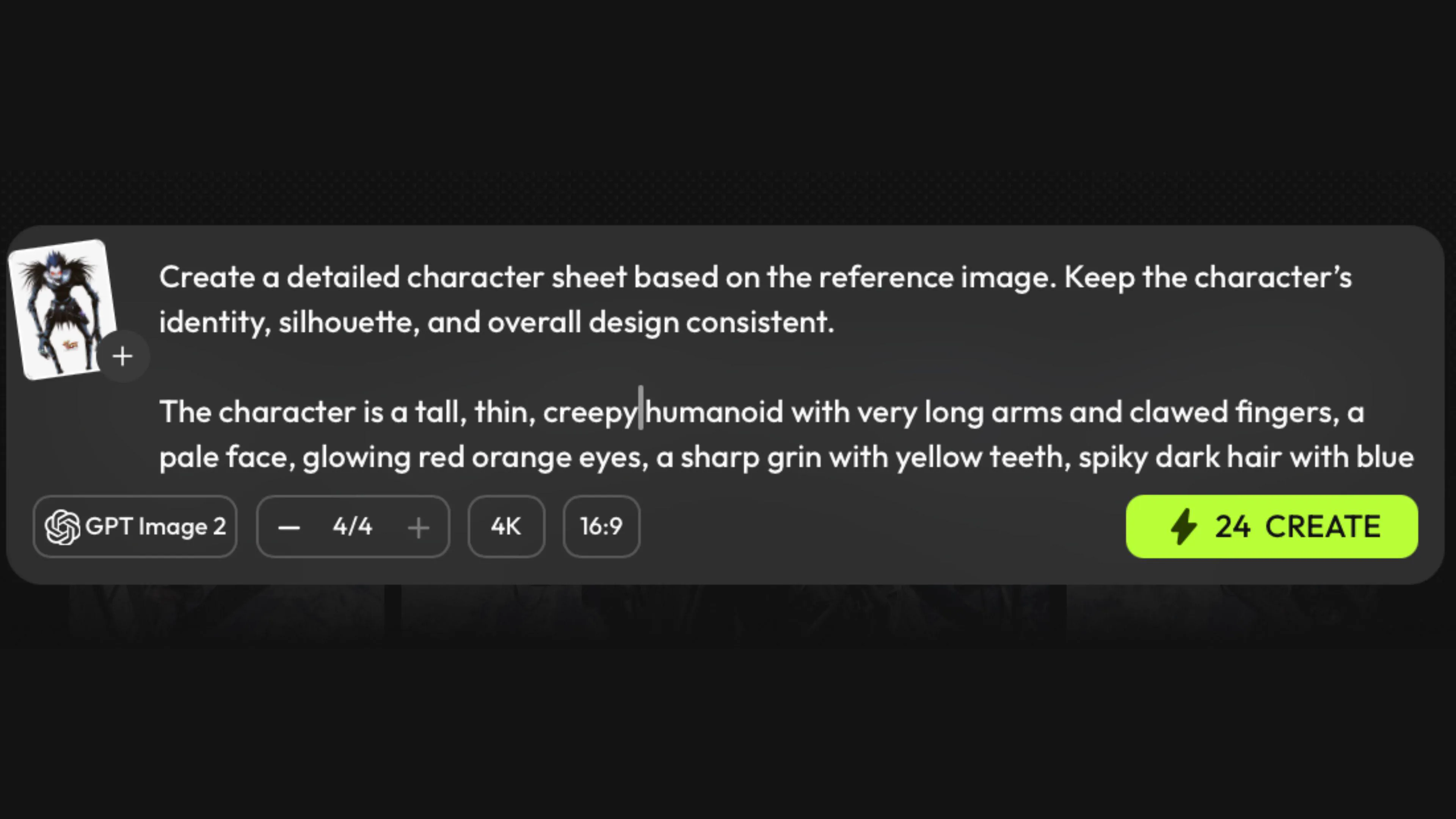Prompt writing interface generating a Morning Reset mug product advertisement